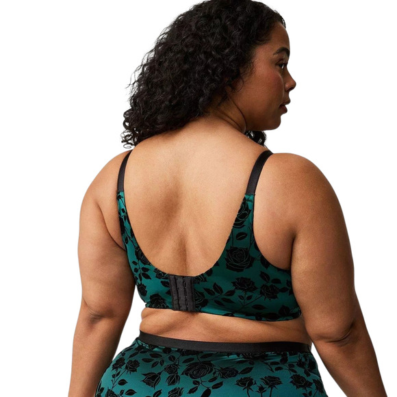 Torrid New Dream Wire-Free Push Up Back Smoothing Bra in Big Roses size 42DDD - Picture 2 of 3